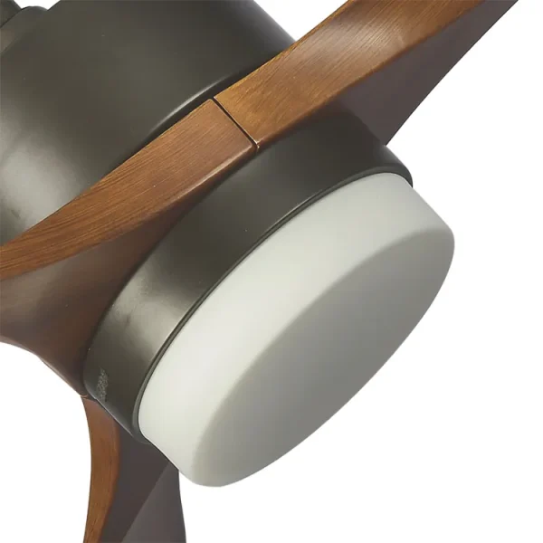 Ventilador de techo Sunaca Agust negro nogal LED 132 cm