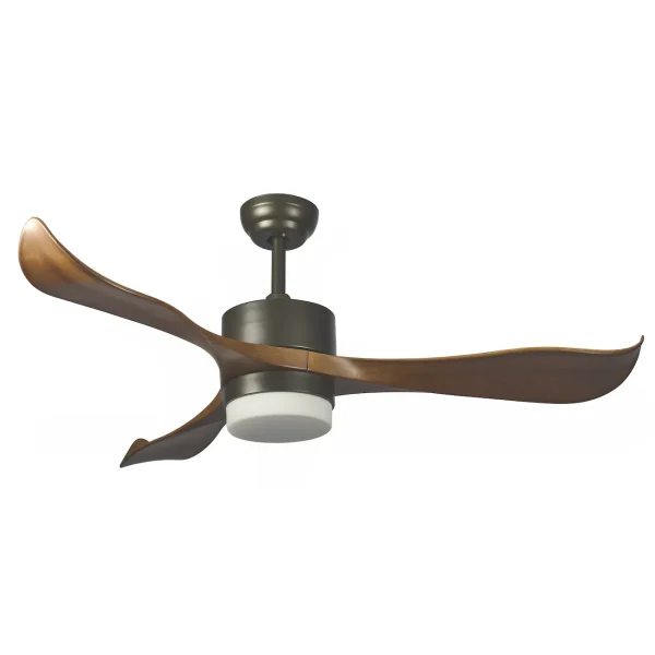 Ventilador de techo Sunaca Agust negro nogal LED 132 cm