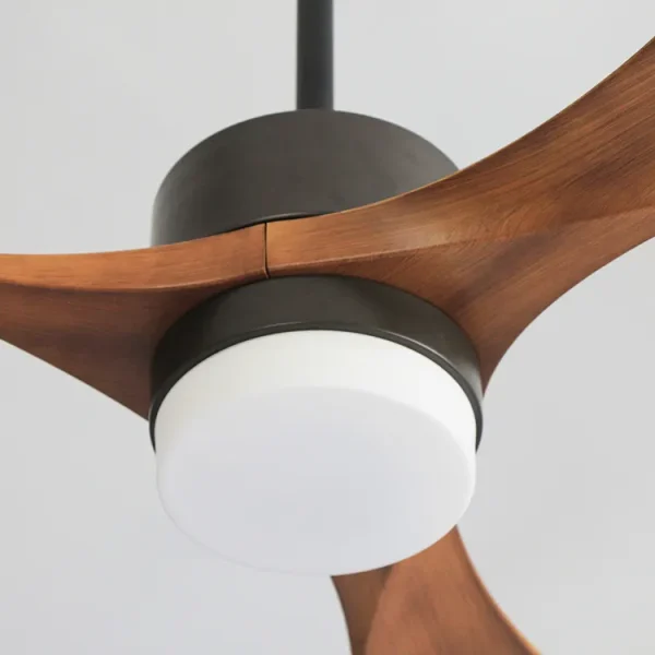 Ventilador de techo Sunaca Agust negro nogal LED 132 cm