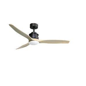 ventilador-techo-sunaca-coron-led-motor-dc-3-aspas-madera-madera-clara Ventilador de techo Sunaca Coron negro pino LED 132 cm