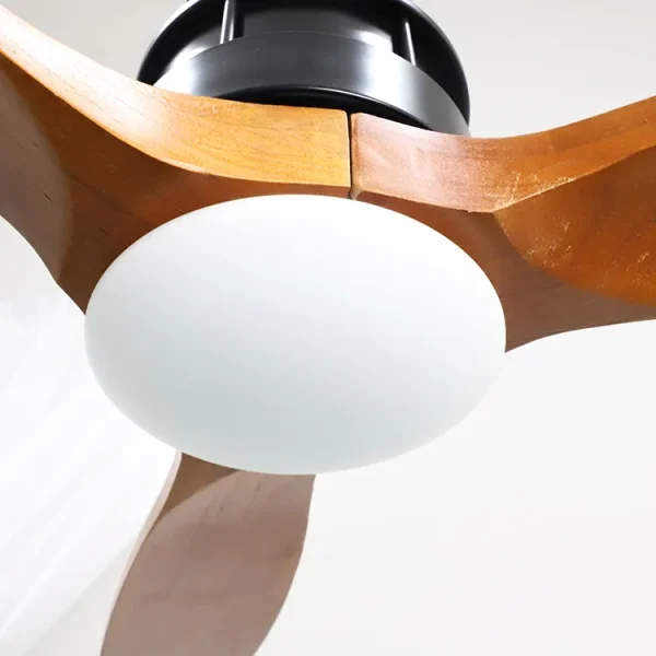 Ventilador de techo Sunaca Coron negro nogal LED 132 cm