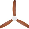 Ventilador de techo Sunaca Dacas negro nogal luz LED 132 cm