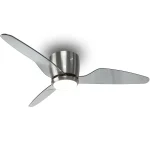 Ventilador de techo Sunaca Himilce níquel transparente LED 105 cm