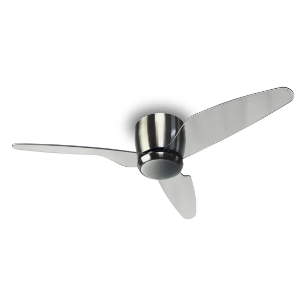 Ventilador de techo Sunaca Himilce níquel transparente LED 105 cm