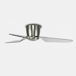 ventilador-techo-sunaca-mina-led-motor-dc-3-aspas-niquel Ventilador de techo Sunaca Mina níquel transparente LED 132 cm