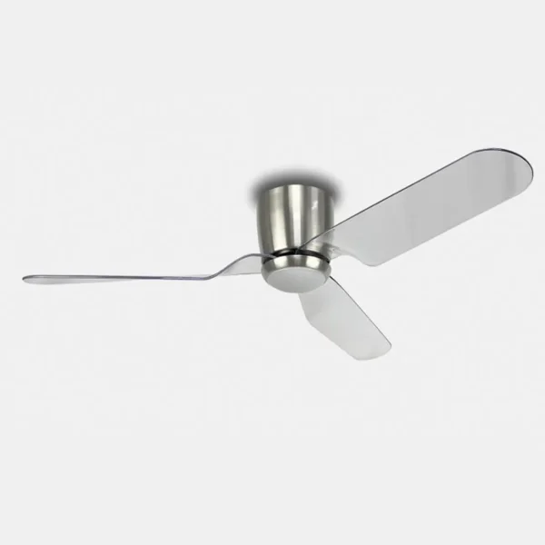 ventilador-techo-sunaca-mina-led-motor-dc-niquel-satinado Ventilador de techo Sunaca Mina níquel transparente LED 132 cm